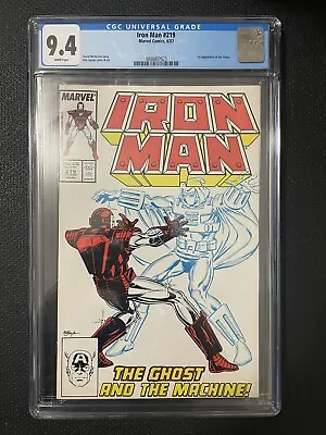 Buy Iron Man #219 ~ Marvel Comics 1987 ~ Cgc 9.4 White Pages • 48.25£