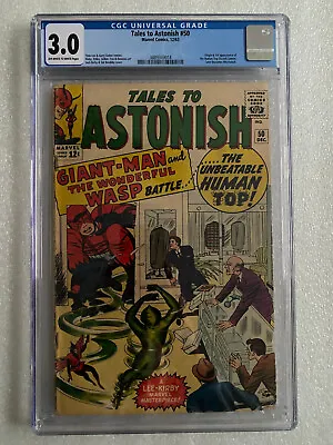 Buy Tales To Astonish #50 CGC 3.0 1963 - First Appearance Of The Human Top • 117.59£