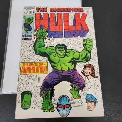 Buy The Incredible Hulk #116 - Leader - Marvel Comics 1968 • 19.70£
