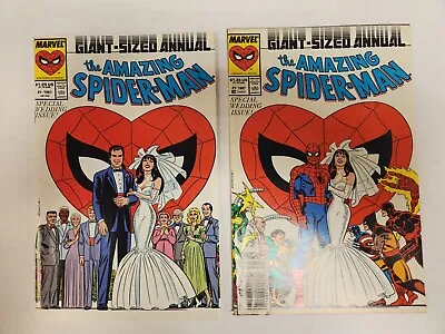 Buy Amazing Spiderman Annual 21 Marriage Peter + MaryJane Direct + Newsstand Marvel • 27.70£