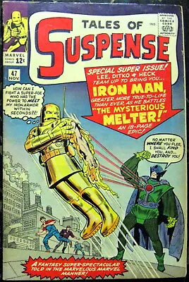 Buy TALES OF SUSPENSE# 47 Nov 1963(7.5 VF-)1st Melter Last Gold Armor KirbyDitko KEY • 615.63£