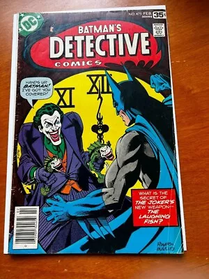 Buy Detective Comics #475 FN- 1st App Of Laughing Joker Fish Batman DC Comics 1978 • 54.50£