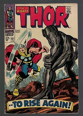 Buy Marvel Comics Thor 151 FN 6.0 1968 Avengers Destroyer Appearance • 51.99£