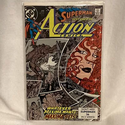Buy Superman Action Comics #645 Whatever Maxima Wants She Gets! February 1989 B&B • 7.91£