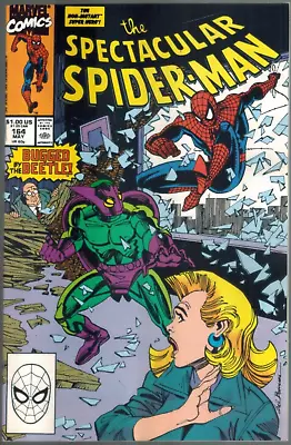 Buy The Spectacular Spider-Man 164 Vs The Beetle!  Fine 1990 Marvel Comic • 2.36£