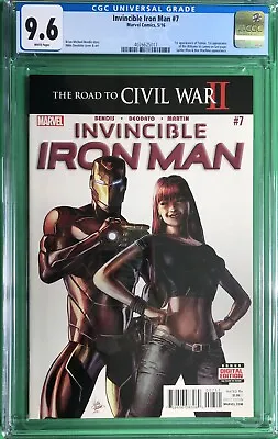 Buy Invincible Iron Man #7 CGC 9.6 1st Cameo Appearance Riri Williams 1st Print  • 99£