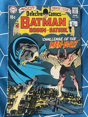 Buy DC Batman Detective Comic #400 Man-Bat 1970 F/VF Middle Pages Are Loose • 300£
