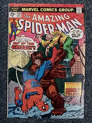 Buy Amazing Spider-Man #139 VF 7.5.  1st App Grizzly. Marvel, 1974. MVS Intact. • 25.58£