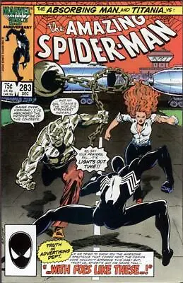 Buy AMAZING SPIDER-MAN #283 F/VF, Direct, Marvel Comics 1986 Stock Image • 5.53£