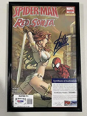 Buy Spider-Man Red Sonja #2 (2007 Limited Series) Signed By Stan Lee PSA COA Framed • 319.81£