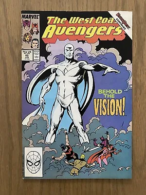 Buy The West Coast Avengers #45 1st Appearance Of The Vision 1989 John Byrne VF+ • 15£