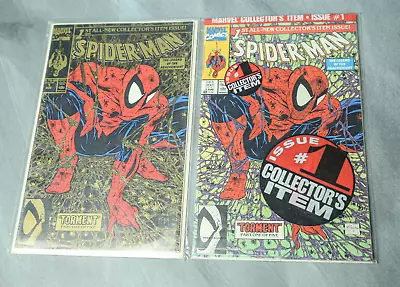 Buy Spider-Man 1 Gold Edition Variant McFarlane 1990 And Reg Sealed Lot Marvel Comic • 39.52£