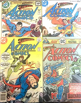 Buy Action Comics # 458, 472, 486 & 495. 4 Issue 1970's Lot. 1976-1979.  Vg/fn To Vf • 18.99£