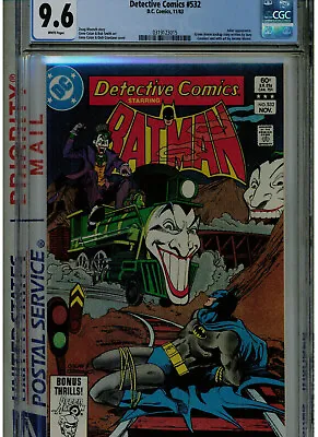 Buy Detective Comics Batman #532 Cgc 9.6 Near Mint  White Pages 1983 Joker Cover • 191.22£
