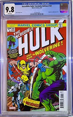 Buy Incredible Hulk #1 - Facsimile Edition - 2023 - Wolverine - CGC 9.8 • 55£