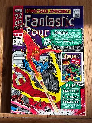 Buy Fantastic Four Annual #4 First Silver Age Original Human Torch • 50£