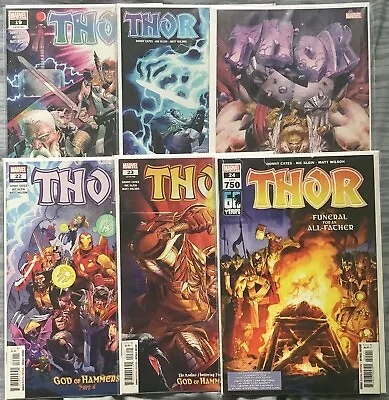 Buy THOR #19,20,21,22,23,24(750) - GOD OF HAMMERS (Marvel, 2021, FIrst Prints) • 25£