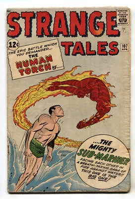 Buy Strange Tales #107--Human Torch--Sub-Mariner--Silver-Age--comic Book--VG- • 173.44£