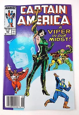 Buy Captain America #342 Newsstand (1988 Marvel) 9.0-9.2 Comic, Viper • 7.88£