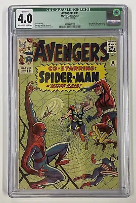 Buy Avengers #11. Dec 1964. Marvel. 4.0 Cgc (qualified). Spider-man! Kang! • 200£