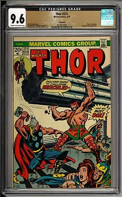 Buy RARE! Thor #221 (1974) CGC 9.6 SAVANNAH PEDIGREE! Hercules! Zeus! Buscema Romita • 291.73£
