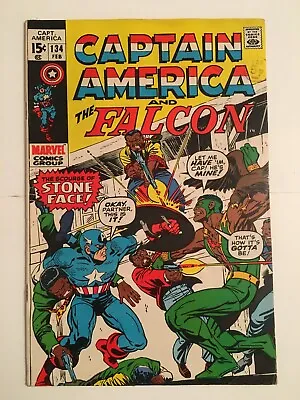 Buy Captain America #134 FN/VFN (7.0) MARVEL ( Vol 1 1971) 1st App Stone Face • 25£