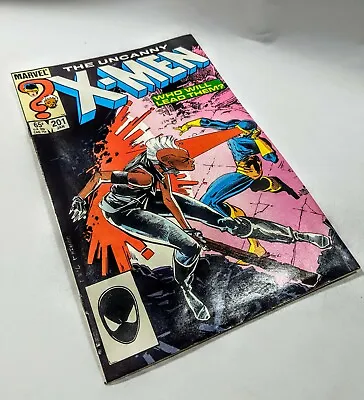 Buy Uncanny X-Men #201 1986 | Storm Vs Cyclops | Claremont |  Leonardi | Portacio • 29.06£