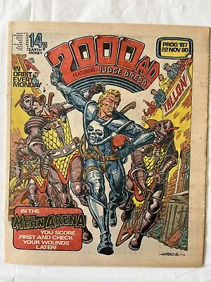 Buy 2000AD PROG 187, 22/11/1980. VGC. Back Cover Poster Intact • 0.99£