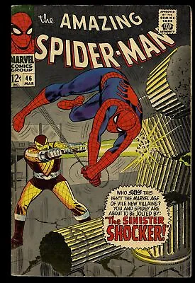 Buy Amazing Spider-Man #46 FN 6.0 1st Appearance Shocker! John Romita! Marvel 1967 • 169.40£