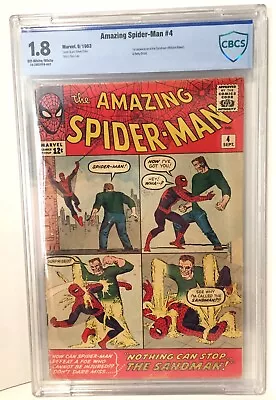 Buy Amazing Spider-man #4 CGC 1.8 Marvel 1963  1st Appearance Of Sandman! Lee/Ditko • 782.70£