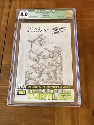 Buy Teenage Mutant Ninja Turtles 50 CGC 8.0 White SS & Sketch K. Eastman #001 • 118.99£