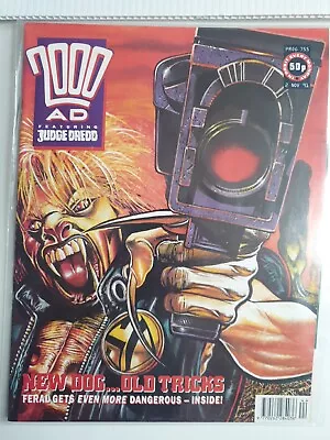 Buy 2000AD #755 Prog Comic - Nice VFN+ Clean - 2 Nov 1991 Featuring Judge Dredd • 0.99£