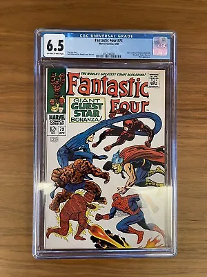 Buy Fantastic Four No.73 CGC 6.5 Spider-Man Daredevil Thor App Marvel Comics 1968 • 120£