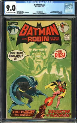 Buy Batman #232 Cgc 9.0 Ow/wh Pages // 1st Appearance Of Ra's Al Ghul Dc Comics 1971 • 1,229.13£