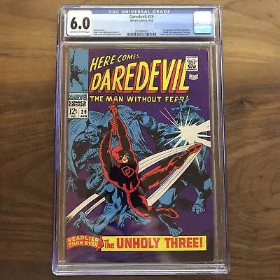 Buy Daredevil #39 CGC 6.0 OW/W Pages 1st Appearance Of The Exterminator April 1968 • 98.83£