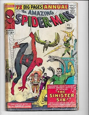 Buy Amazing Spider-man Annual 1 - G 2.0 - 1st Appearance Of Sinister Six (1964) • 379.77£