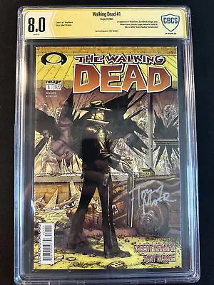 Buy The Walking Dead #1 CBCS 8.0 Signed Tony Moore 1st Print White Image Comics 2003 • 717.29£