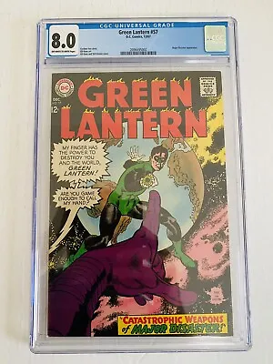 Buy GREEN LANTERN #57 Hal Jordan 8.0 CGC VF DC 1967 Classic Silver-Age • 117.59£