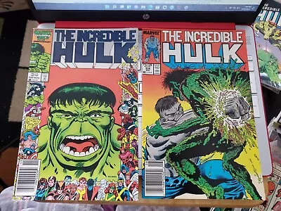 Buy 1986-87. Marvel Comics THE INCREDIBLE HULK #325 And 334 Newstand Ed. • 23.72£