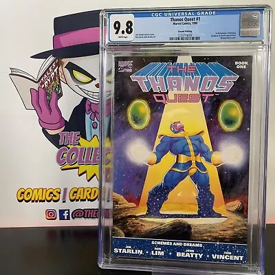 Buy Thanos Quest 1  CGC 9.8 White Pages  2nd Printing 1990 • 51.39£