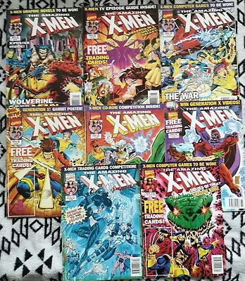 Buy Job Lot 8 1996 Uk Marvel Amazing X Men Comic 2 3 4 5 6 8 9 10 Tape On One Poster • 15£