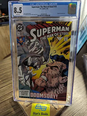 Buy DC's SUPERMAN: THE MAN OF STEEL #19 CGC-Grade 8.5 [1993] Vs. DOOMSDAY • 32.16£