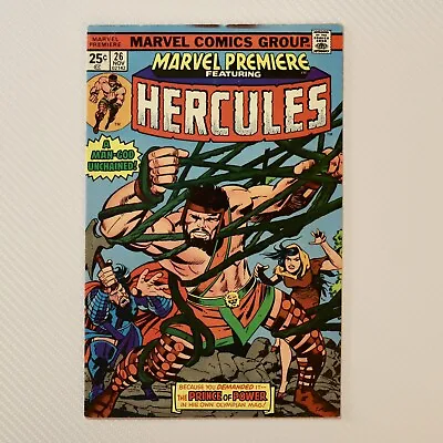 Buy Marvel Premiere #26 🔑 1975 First Solo Headlining Hercules Kirby Cover VF • 15.99£