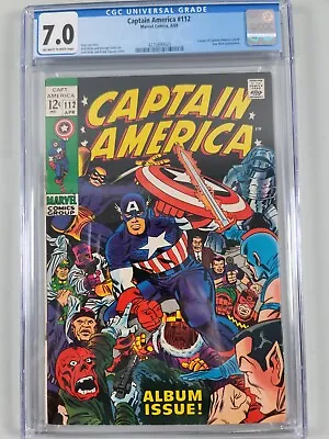Buy CAPTAIN AMERICA #112 (1969) CGC 7.0 / Marvel Comics / Iron Man Appearance! • 87.95£