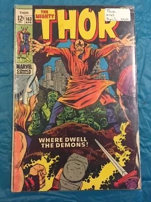 Buy The Mighty Thor #163 1969 - 2nd Appearance Him Warlock Cameo • 25.41£