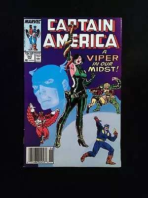 Buy Captain America #342  MARVEL Comics 1988 VF NEWSSTAND • 7.88£