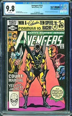 Buy Avengers #213 CGC 9.8 White Pages QES Label Marvel 11/1981 • 118.74£