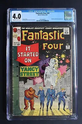 Buy FANTASTIC FOUR #29 2nd RED GHOST 3rd SA BLUE AREA Of MOON 1964 WATCHER CGC 4.0 • 110.41£