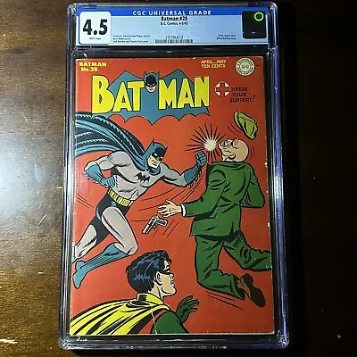 Buy Batman #28 (1945) - Golden Age Batman And Robin! - CGC 4.5 - White Pages! • 679.59£