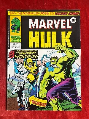 Buy MIGHTY WORLD OF MARVEL #198 1st App Wolverine UK RP Incredible Hulk 181 • 335£